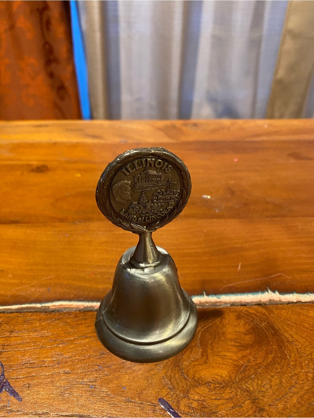 Illinois Pewter Souvenir Bell